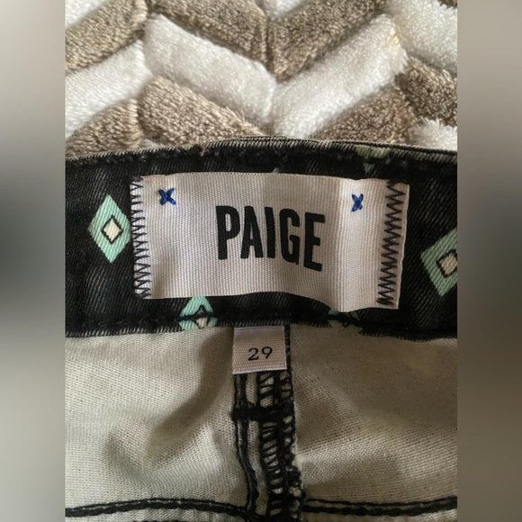 PAIGE Teal Diamond Gray Black stone wash Verdugo Ultra Skinny Jeans size… - Picture 6 of 7